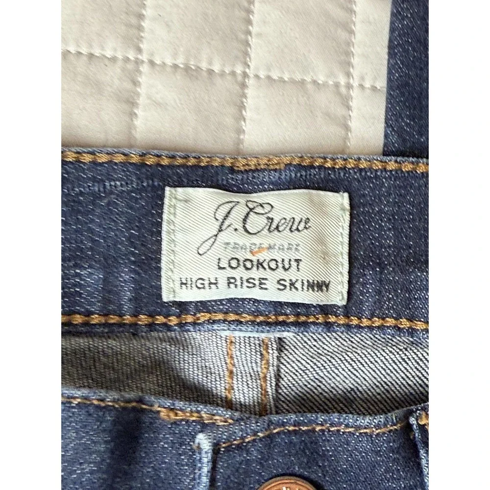 J Crew Lookout Jeans Woman 28 High Rise Skinny Stretch‎ Denim dark
